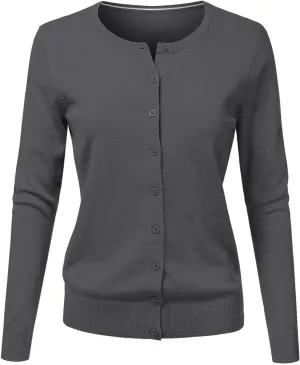 Women's Cardigan Sweaters Ugly Button Down Sweaters Lightweight Long Sleeve Knit Sweater Holiday Winter Sweater