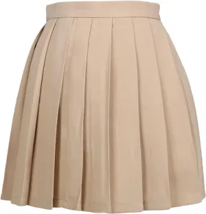 Women's Casual A-Line Cute Mini Skirts Short Skirts for Women High Waist Pleated Skirt