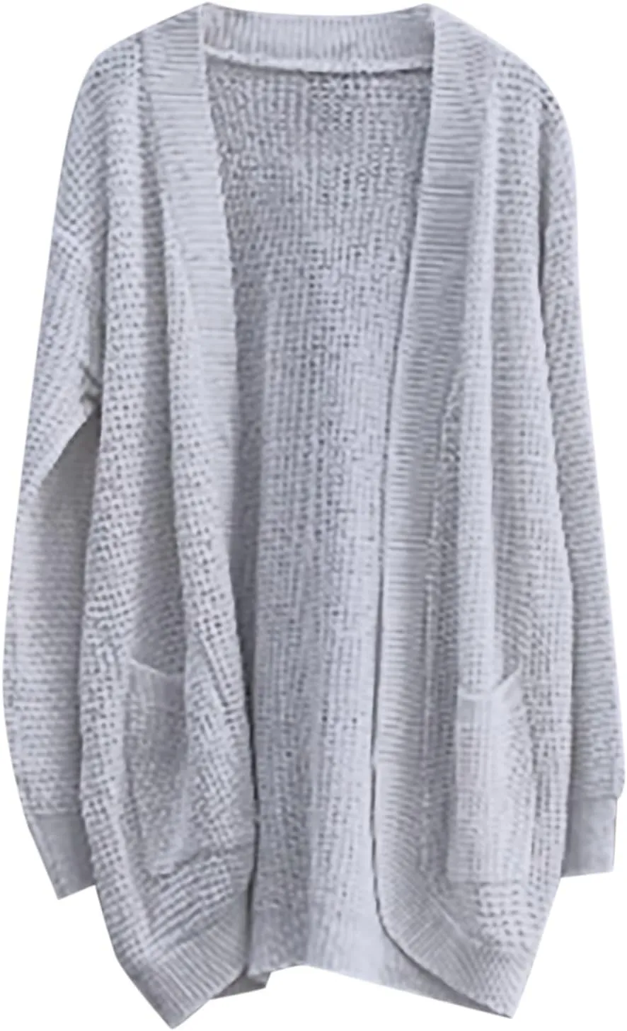 Womens Casual Lightweight Long Sleeve Cardigan Flowy Soft Open Front Knit Sweaters 2023 Fall Winter Waffle Knit Cardigan