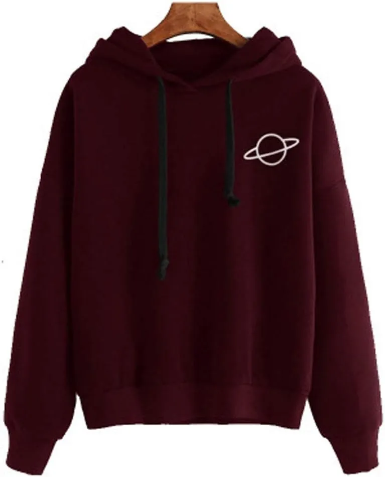 Women's Casual Long Sleeve Hoodies Sweatshirts Drawstring Pullover Tunic Tops With Pockets Loose Fit Blouses Tops