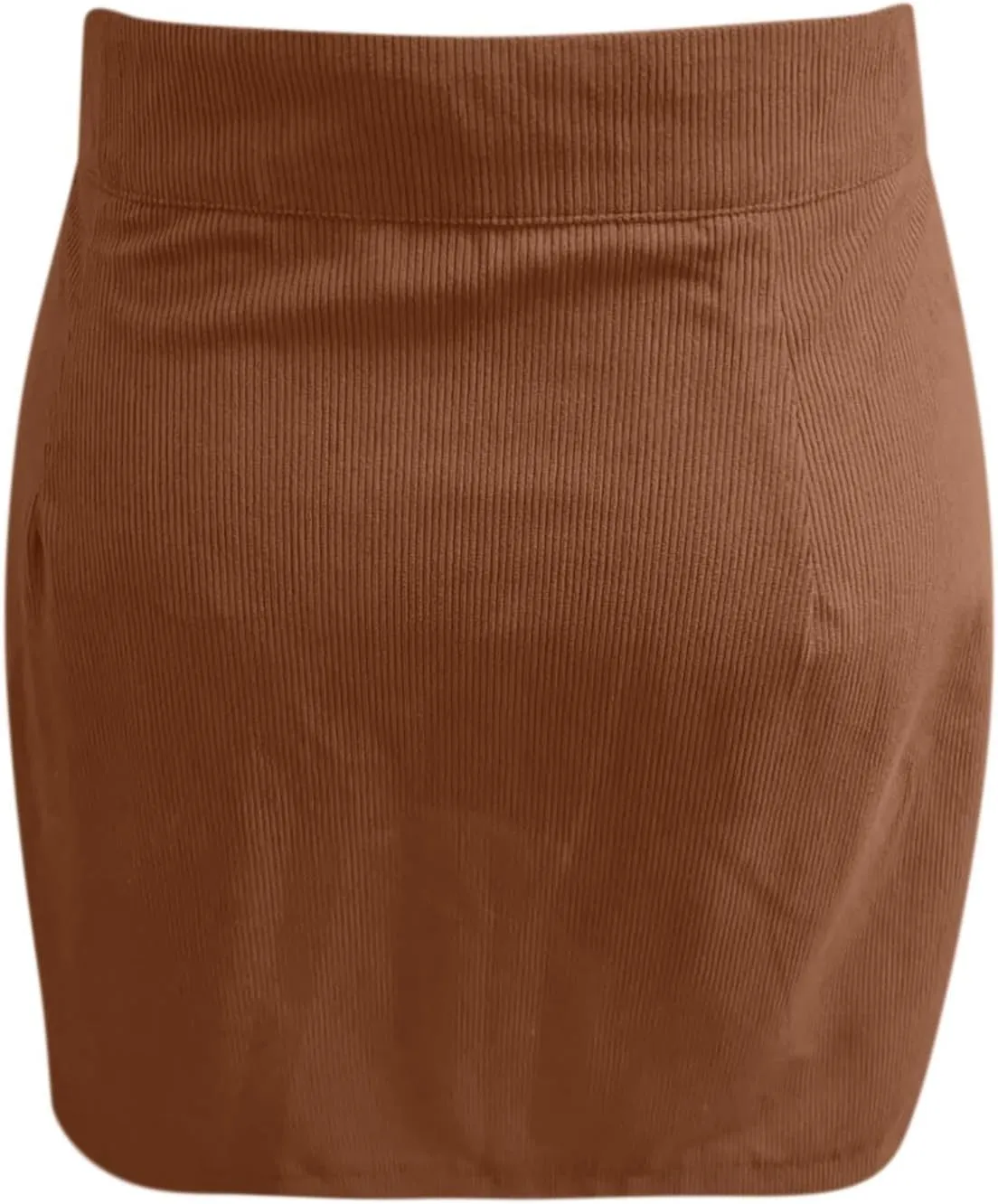 Women's Corduroy Mini Skirt with Pockets Casual High Waisted Button Slim Fit Skirts A-line Bodycon Short Pencil Skirts