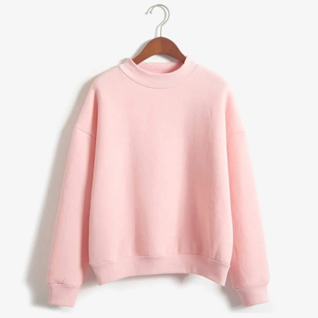 Womens Crewneck Sweatshirts Casual Trendy Solid Cute Tunic Plus Size Oversized Pullover Sweaters Long Sleeve T Shirt