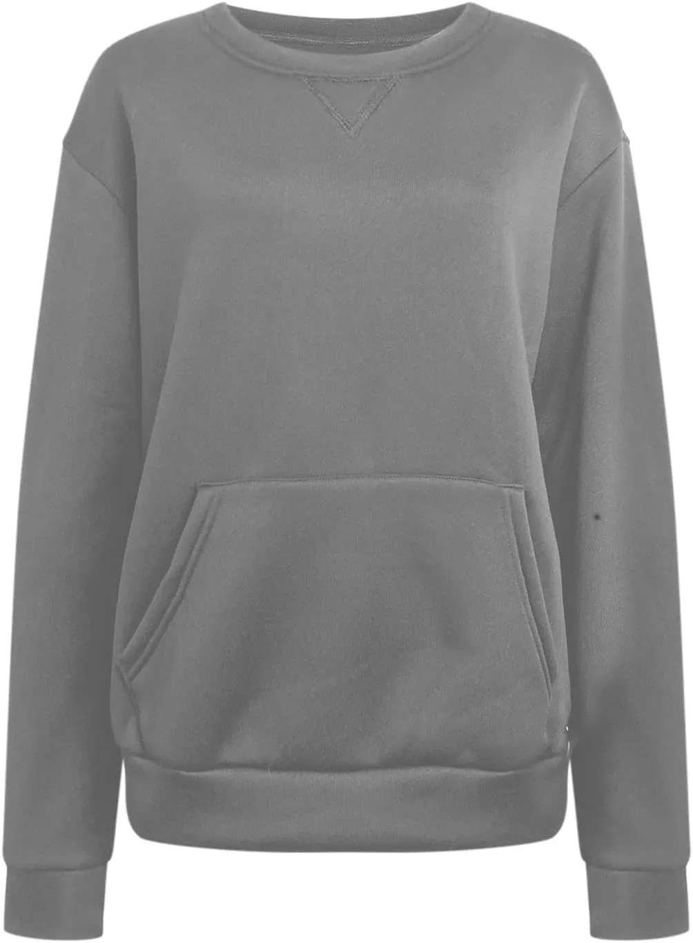 Womens Cropped Pullover Tops 2024 Fall Long Sleeve Solid Color Blouses Casual Loose Sweaters Sweatshirts Trending