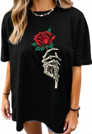Women's Cute Oversized Graphic T Shirt Tee Vintage Casual Short Sleeve Cotton Summer Tops