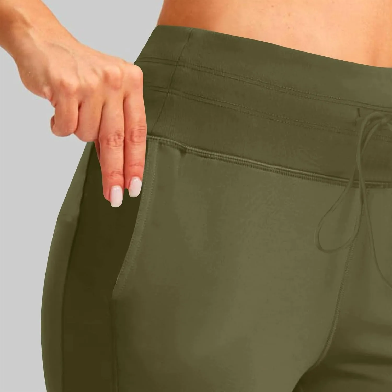 Womens Fleece Lined Athletic Joggers High Waisted Winter Warm Thermal Sweatpants Workout Lounge Pants Pockets