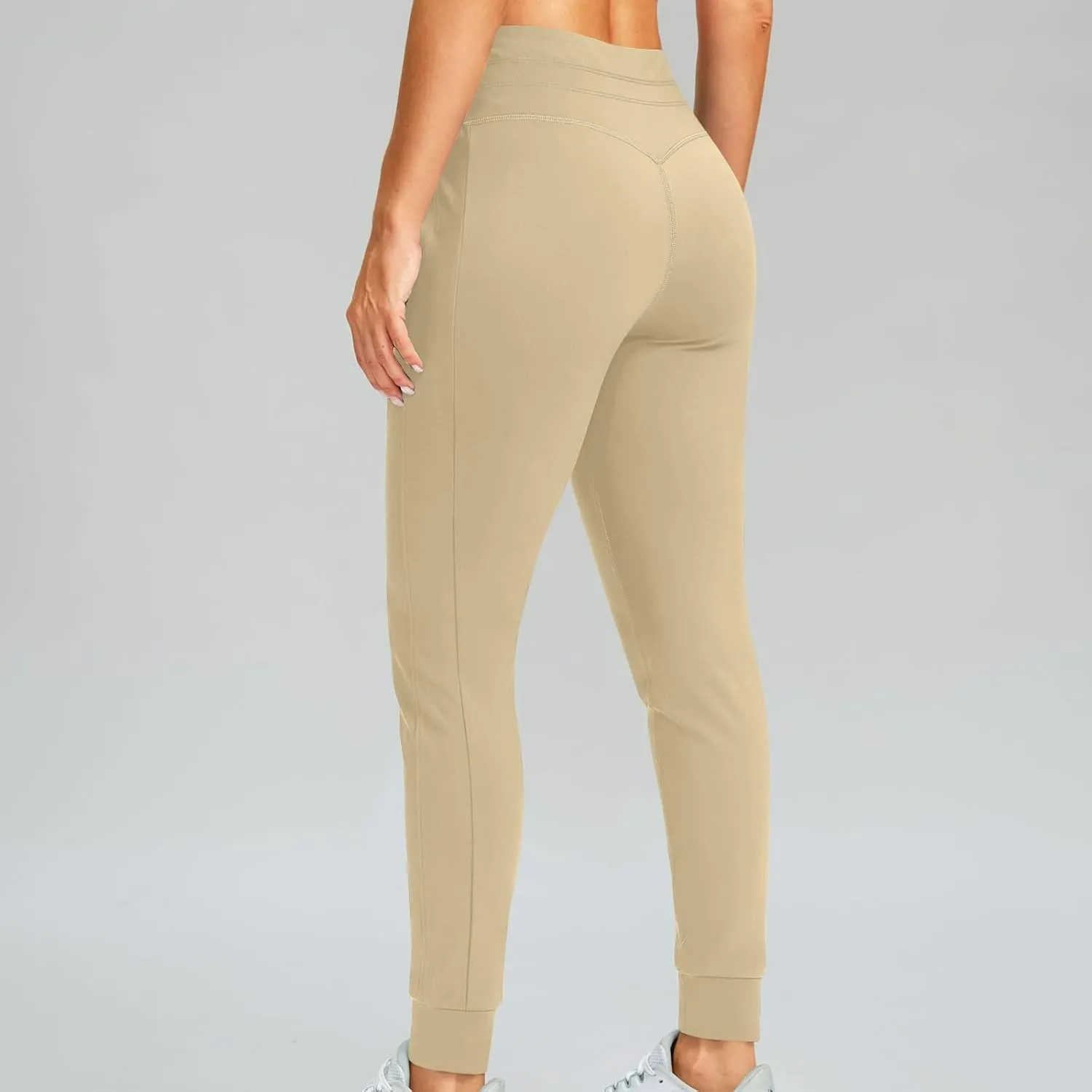 Womens Fleece Lined Athletic Joggers High Waisted Winter Warm Thermal Sweatpants Workout Lounge Pants Pockets