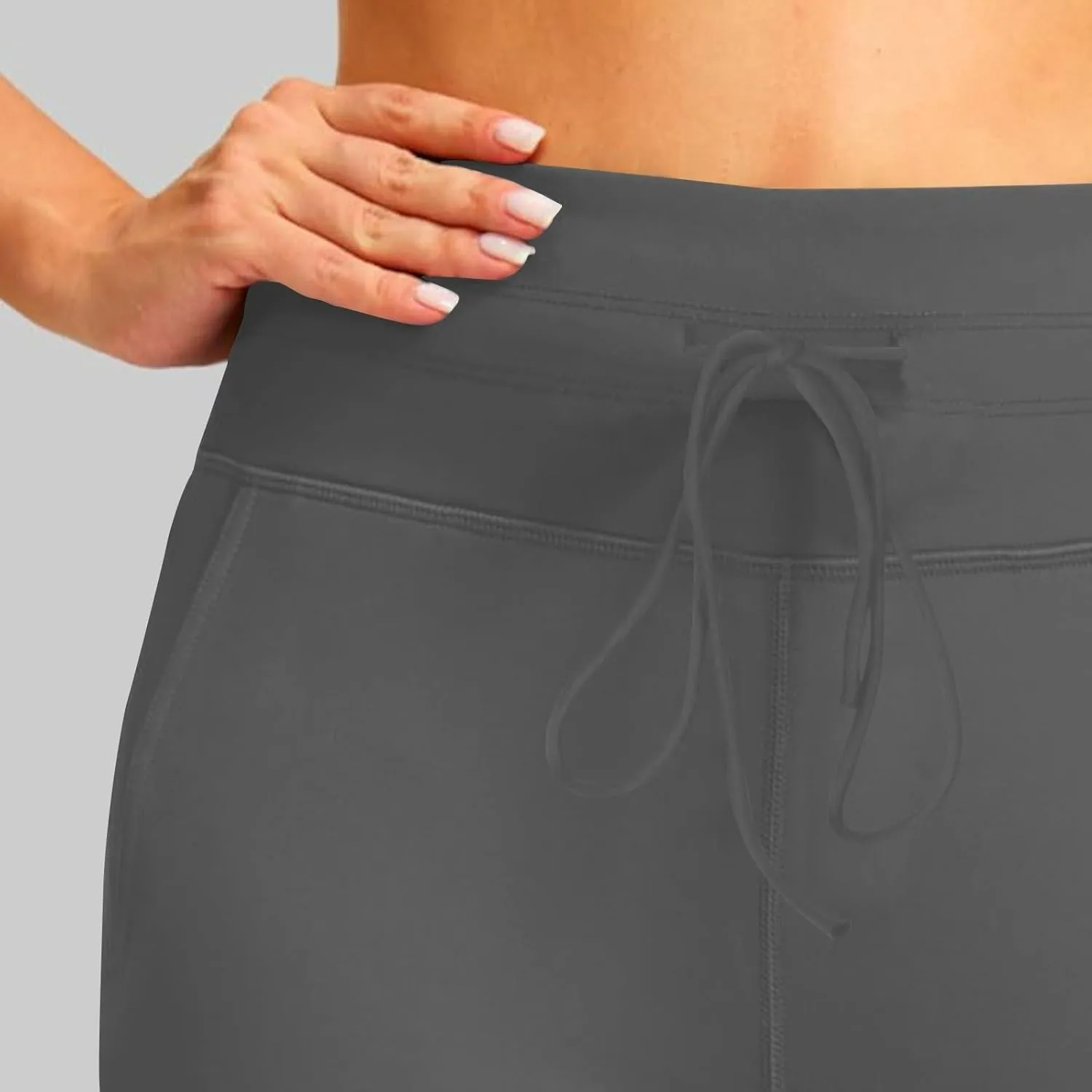 Womens Fleece Lined Athletic Joggers High Waisted Winter Warm Thermal Sweatpants Workout Lounge Pants Pockets