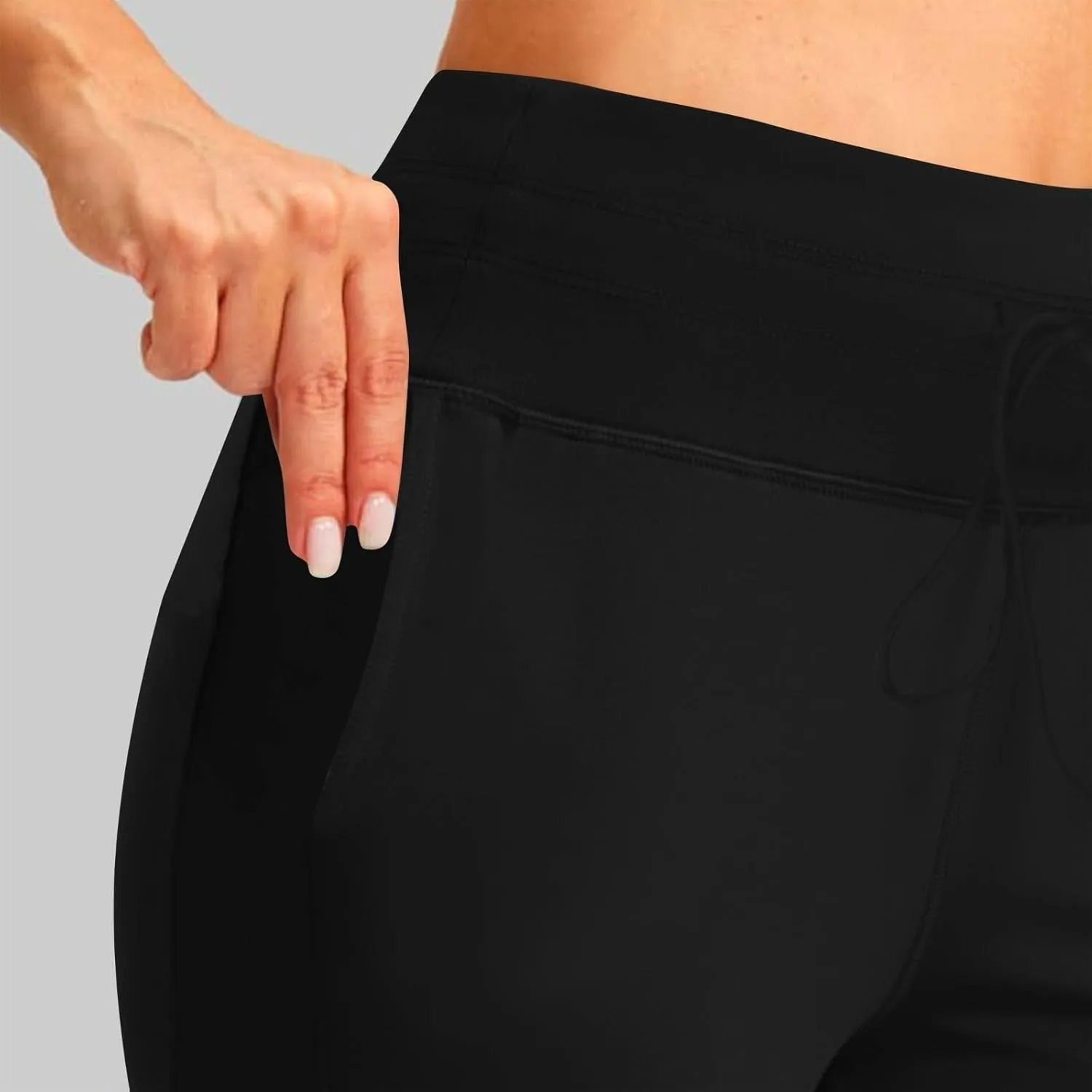 Womens Fleece Lined Athletic Joggers High Waisted Winter Warm Thermal Sweatpants Workout Lounge Pants Pockets