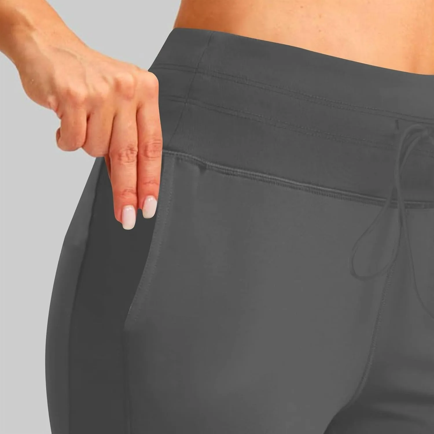 Womens Fleece Lined Athletic Joggers High Waisted Winter Warm Thermal Sweatpants Workout Lounge Pants Pockets