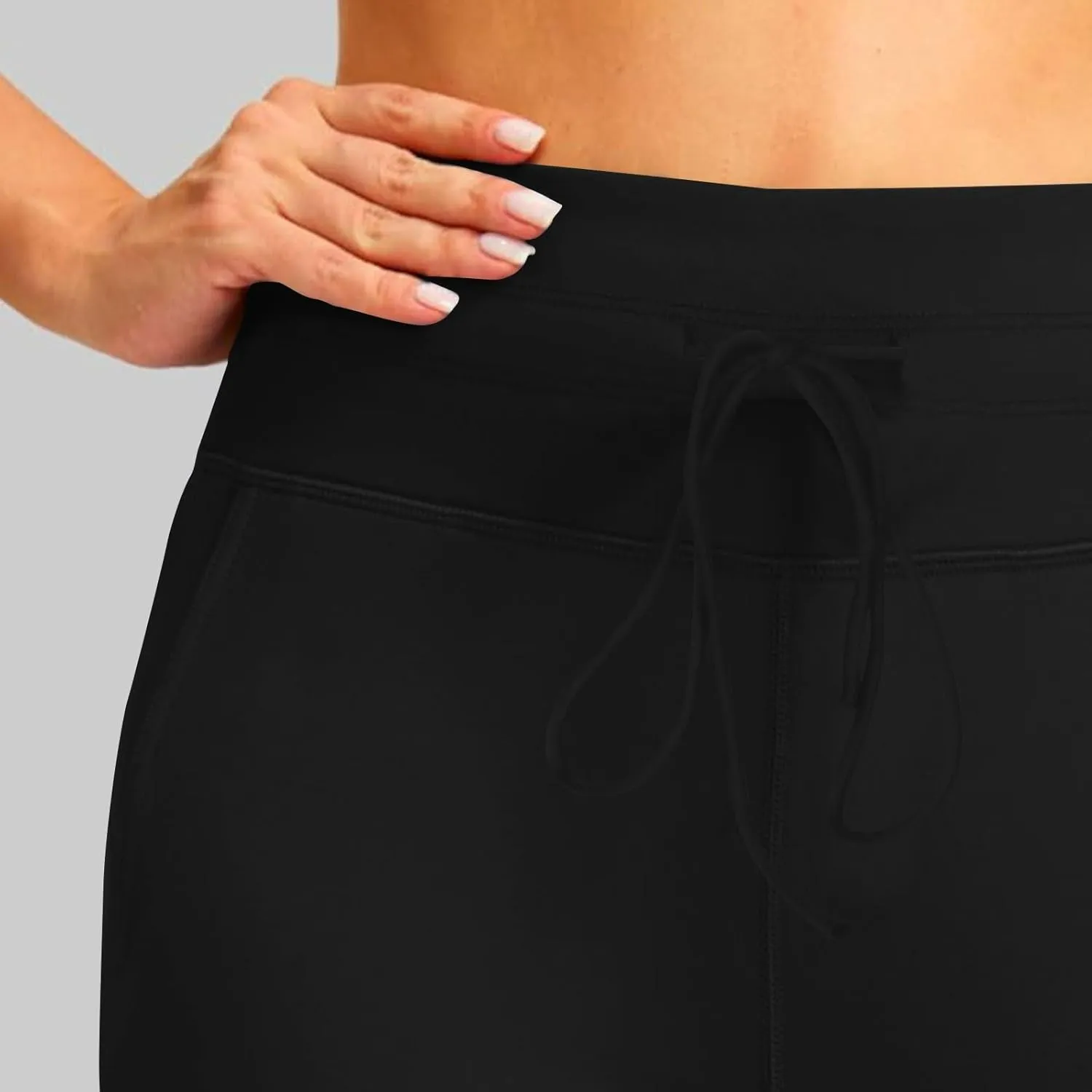 Womens Fleece Lined Athletic Joggers High Waisted Winter Warm Thermal Sweatpants Workout Lounge Pants Pockets