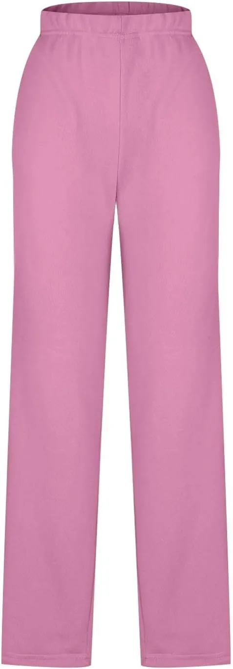 Women's Fleece Lined Joggers 2023 High Waisted Warm Sherpa Lined Athletic Sweatpants Wide Straight Leg Workout Pants
