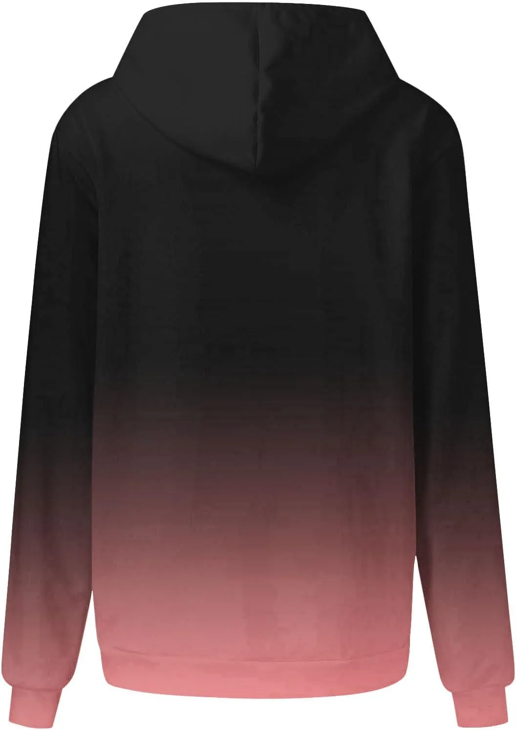 Women's Gradient Color Oversized Sweatshirts Pullover Tops Casual Loose Drawstring Long Sleeve Hoodies Shirts