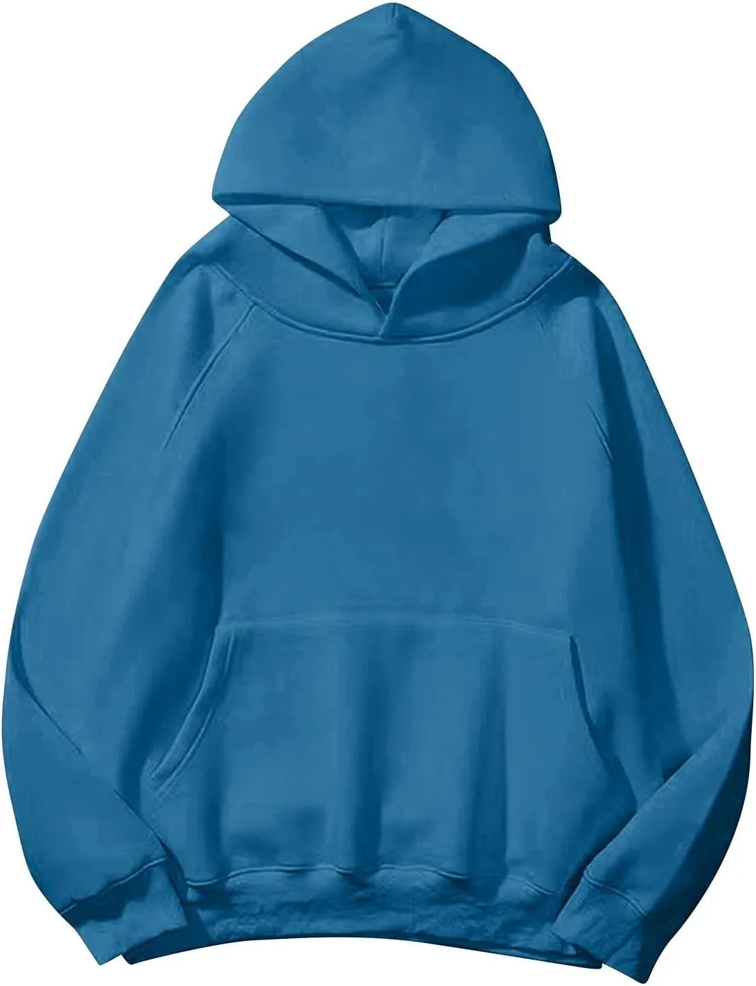 Womens Hoodies Sweatshirts Cropped Fall Fashion 2024 Outfits Trendy Solid Color Fleece Pullover Long Sleeve Top