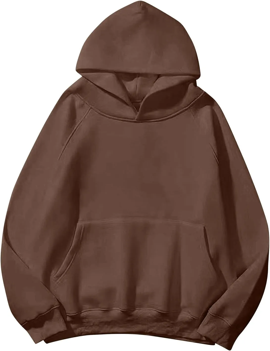 Womens Hoodies Sweatshirts Cropped Fall Fashion 2024 Outfits Trendy Solid Color Fleece Pullover Long Sleeve Top