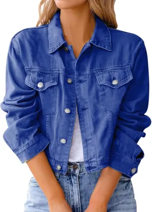 Womens Military Safari Cropped Jackets Button Down Lightweight Crop Bomber Jacket Y2K Trendy Crop Jackets with Pockets