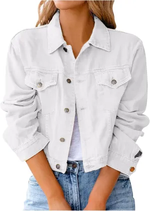 Womens Military Safari Cropped Jackets Button Down Lightweight Crop Bomber Jacket Y2K Trendy Crop Jackets with Pockets