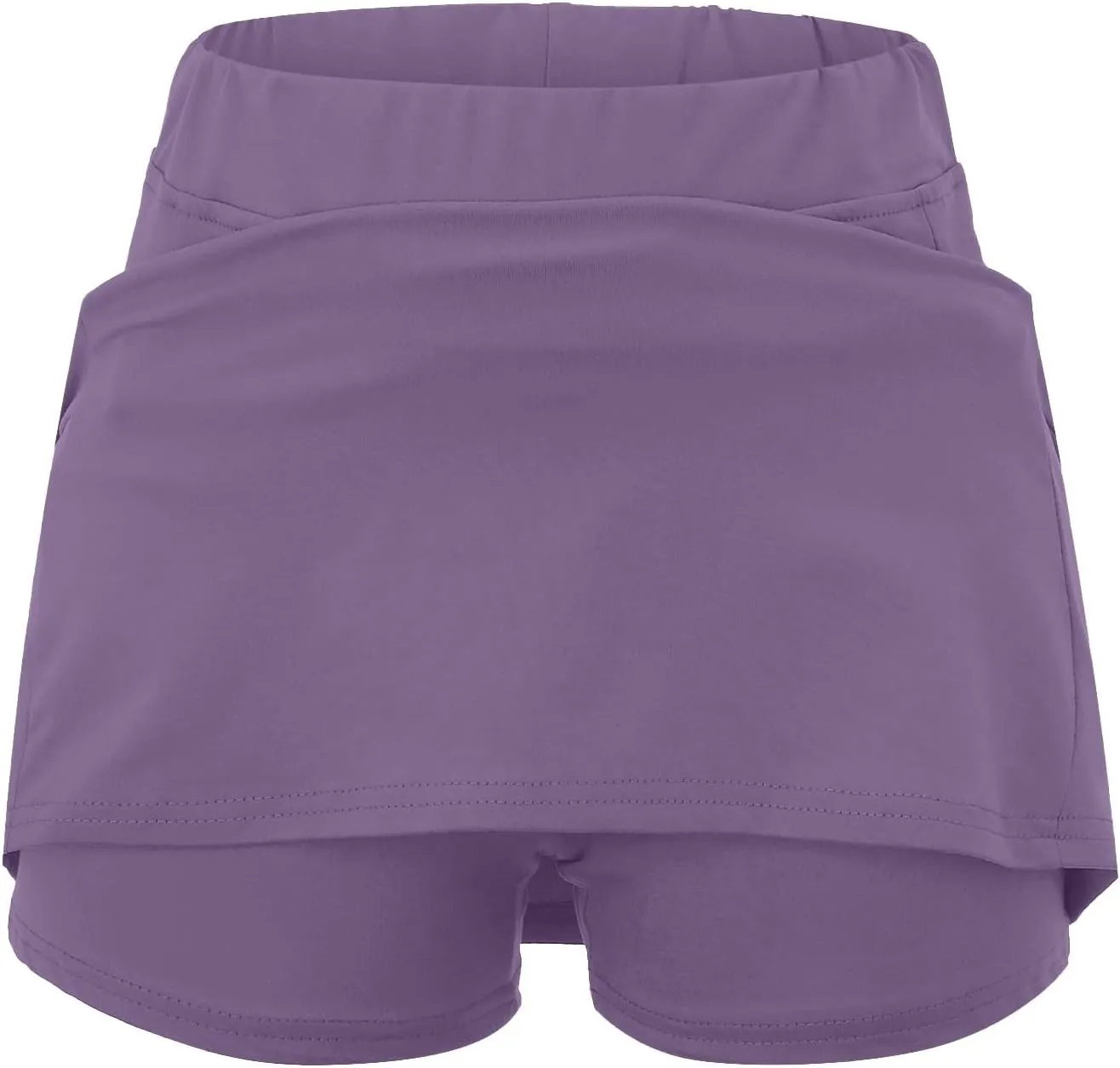 Women's Mini Skort High Waisted Pleated Tennis Skirts with Pockets Tummy Control Casual Golf Inner Shorts Athletic Running