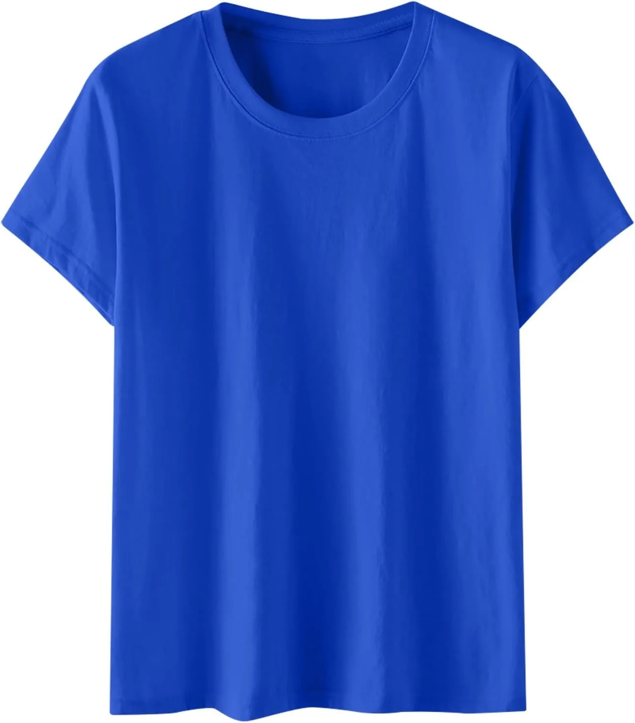 Women's Oversized Cotton Tops Casual Short Sleeve T-Shirts Crew Neck Solid Pullover Loose Fit Tees Summer Fashion 2025