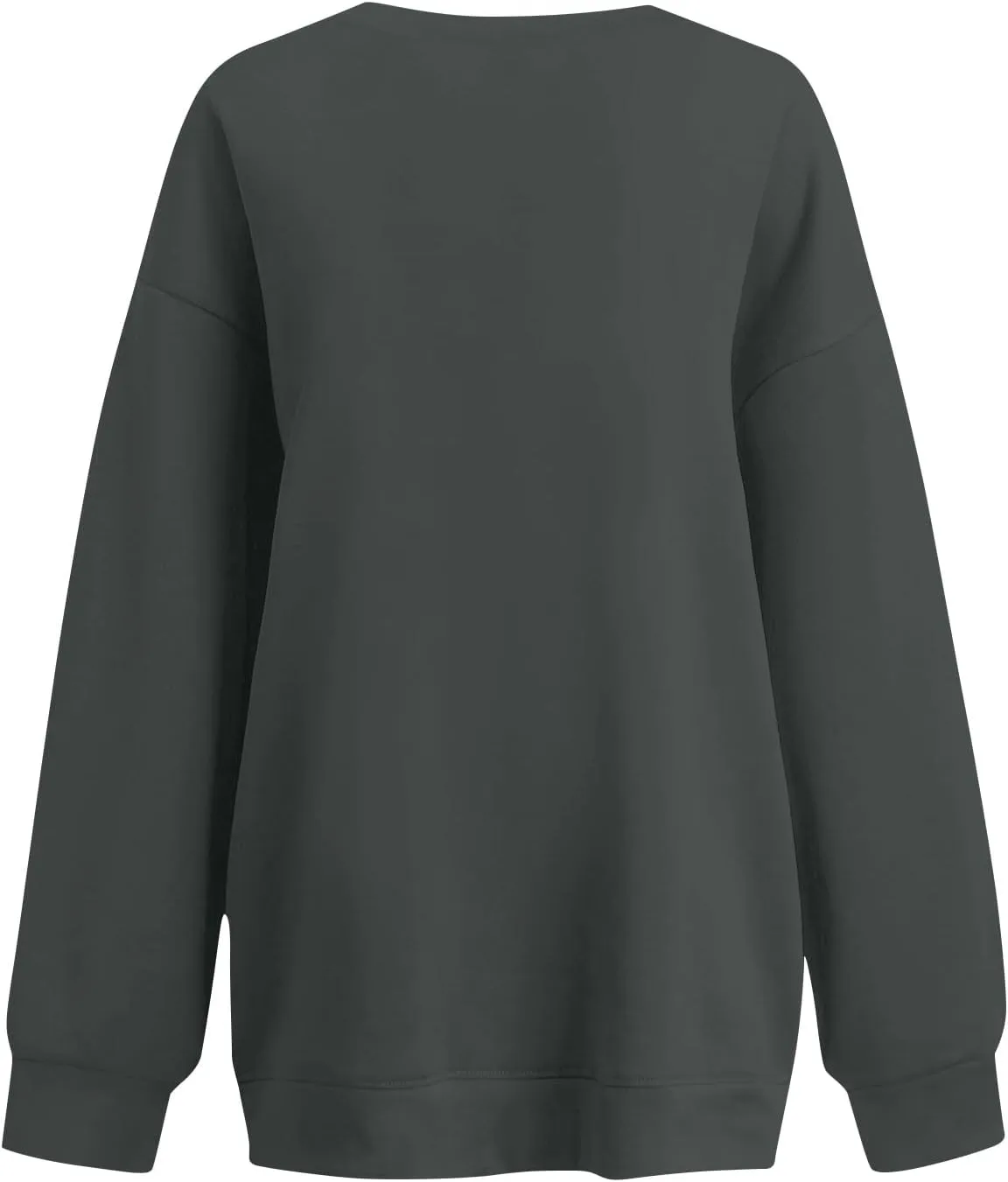 Womens Oversized Fleece Crew Neck Sweatshirts Long Sleeve Casual Pullover Plus Size Fall Sweatshirts