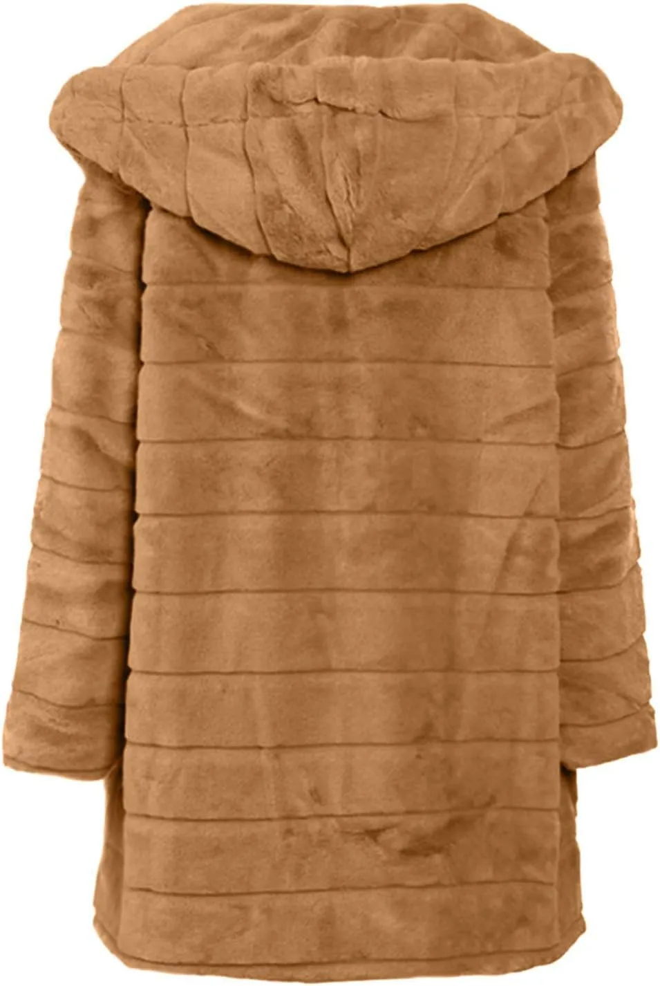 Womens Oversized Fuzzy Fleece Jacket 2024 Fall Winter Fashion Warm Cardigan Coat Loose Soft Hooded Long Sleeve Outwear