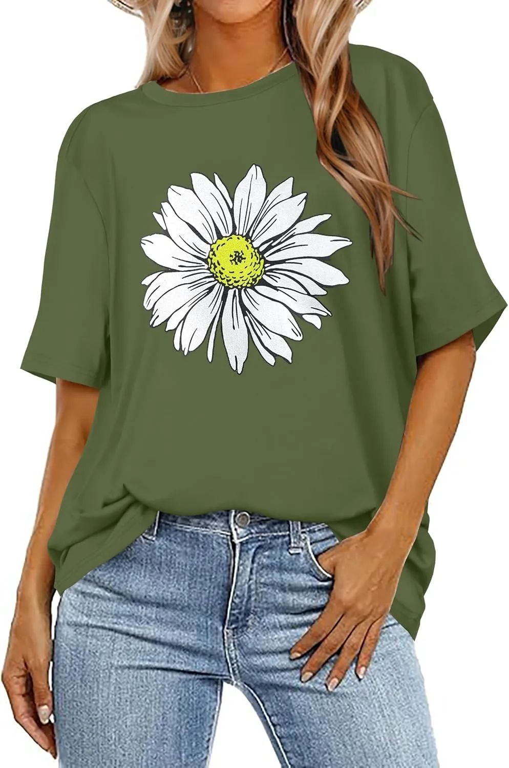 Womens Oversized T Shirts Loose Fit Graphic Tees Summer Casual Short Sleeve Tops