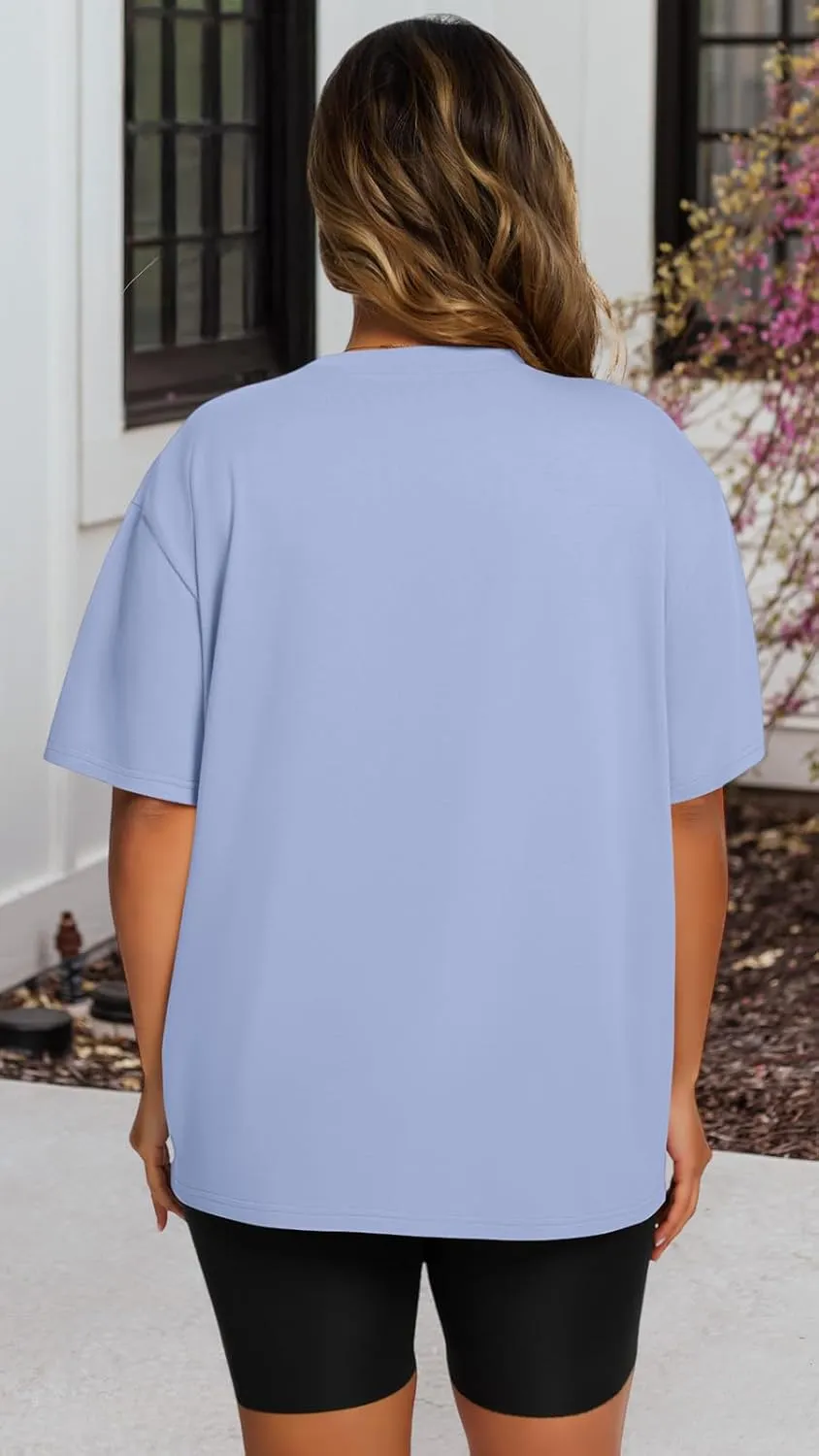 Womens Oversized T Shirts Loose Fit Graphic Tees Summer Casual Short Sleeve Tops