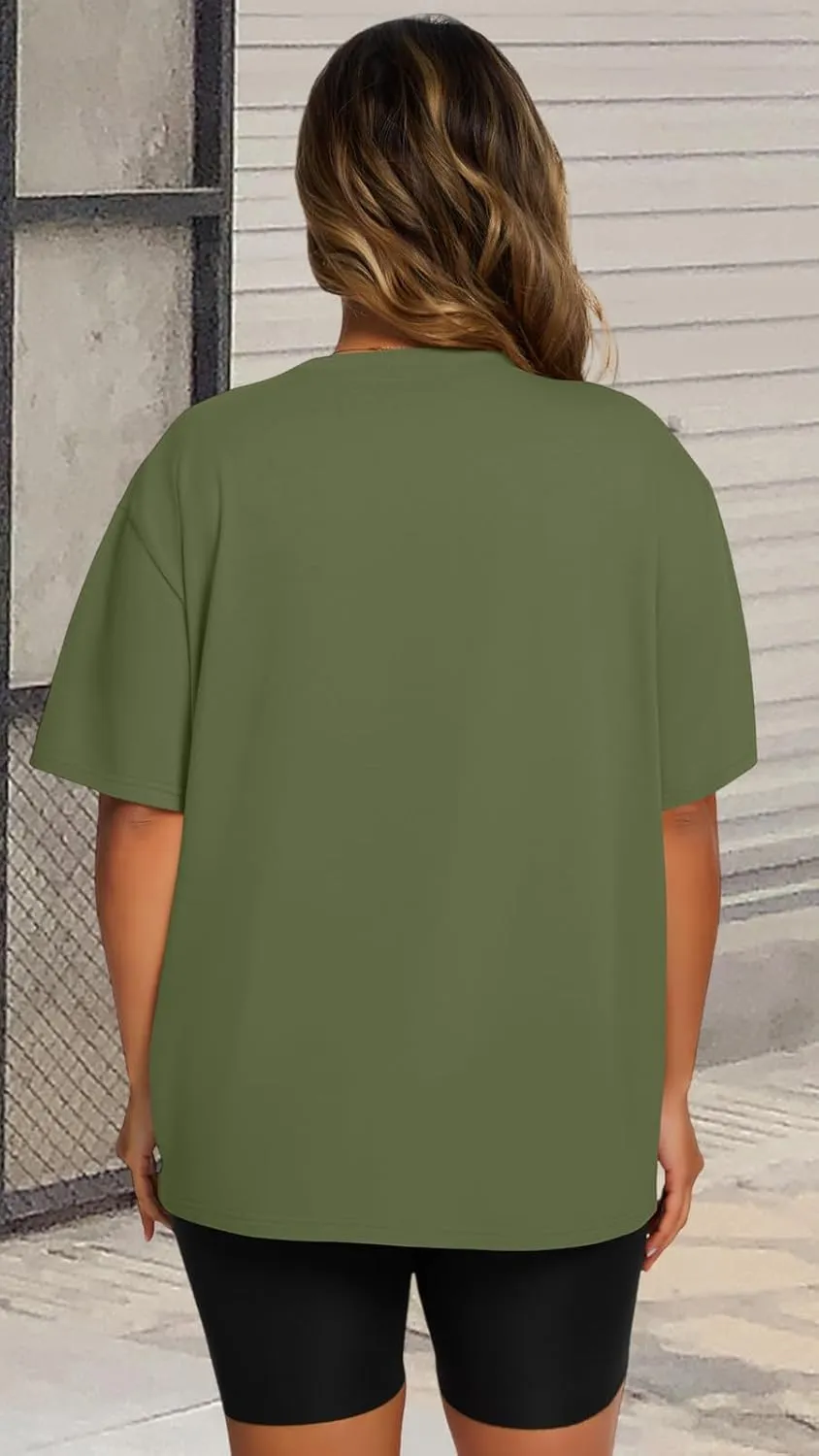 Womens Oversized T Shirts Loose Fit Graphic Tees Summer Casual Short Sleeve Tops