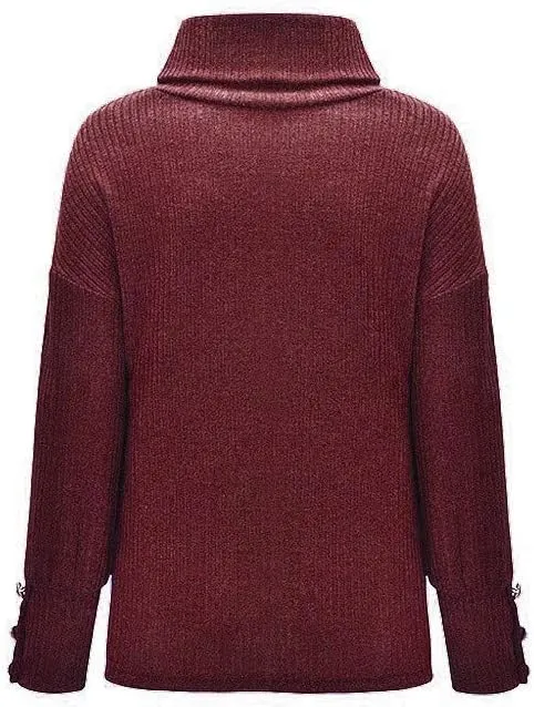 Womens Oversized Turtleneck Sweaters 2024 Dressy Casual Long Sleeve Winter Slouchy Ribbed Knit Holiday Pullover Tops