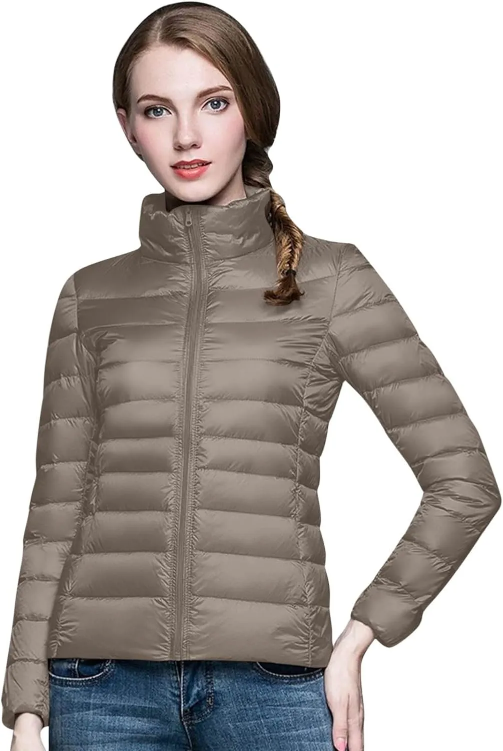 Women's Packable Down Jacket Lightweight Puffer Jacket Hooded Winter Coat Warm Packable Coat for Women Packable Puffer Coat