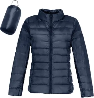 Womens Packable Puffer Jacket 2024 Winter Warm Lightweight Slim Fit Down Coat Quilted Down Jacket Trendy Outfits