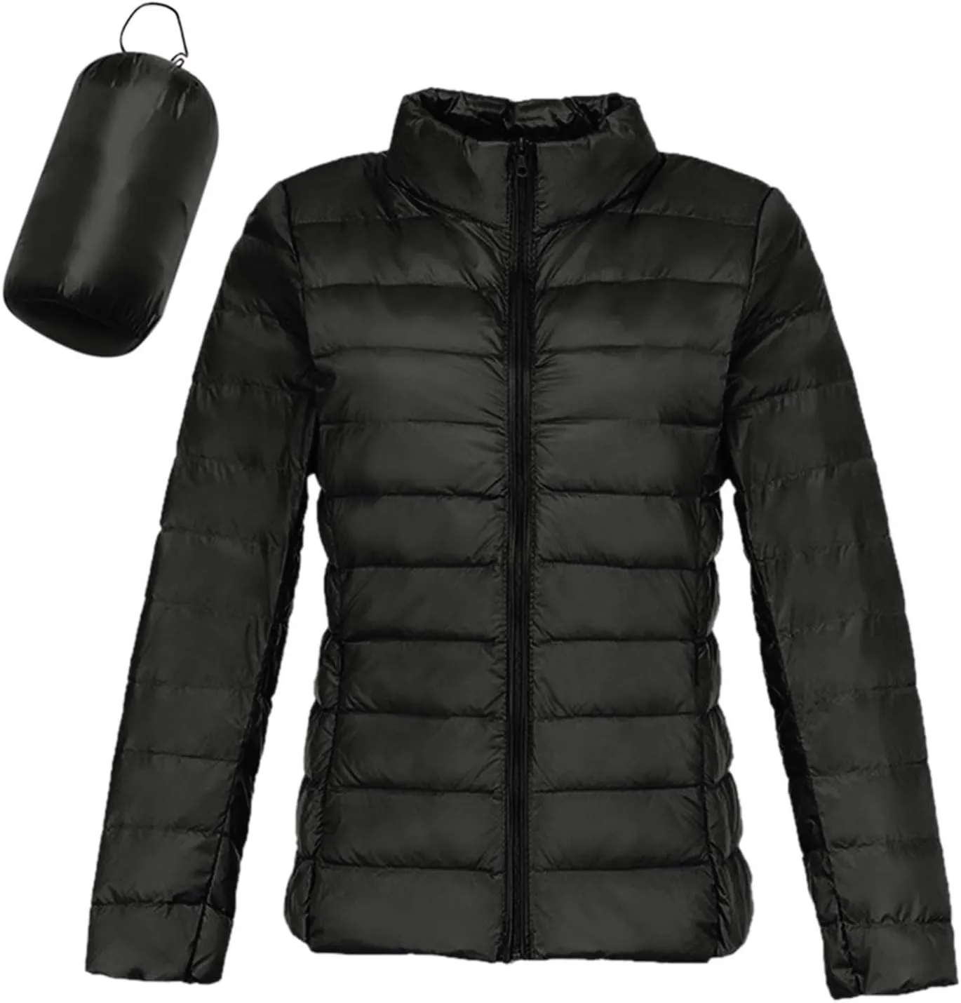 Womens Packable Puffer Jacket Down Puffy Coat with Hood Zip Lightweight Warm Bubble Jackets Short Winter Warm Jackets