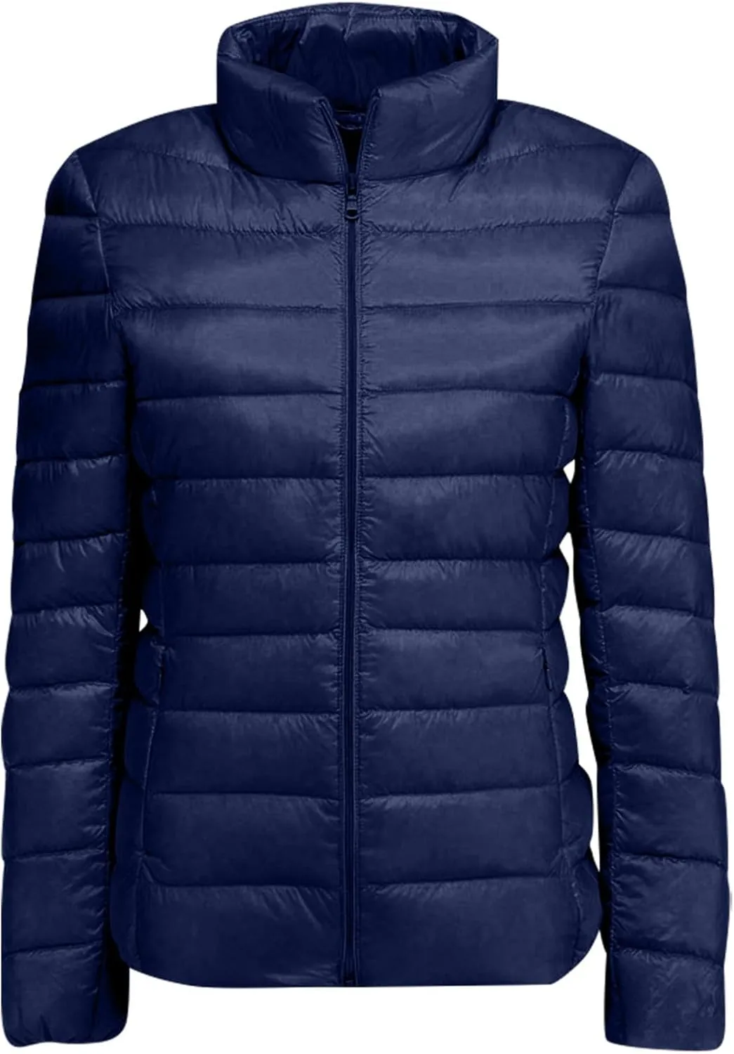 Women’s Packable Puffer Jacket Lightweight Puffer Coat Full Zipper Hooded Warm Winter Puffy Jacket 2024
