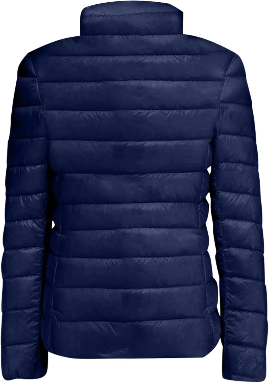 Women’s Packable Puffer Jacket Lightweight Puffer Coat Full Zipper Hooded Warm Winter Puffy Jacket 2024