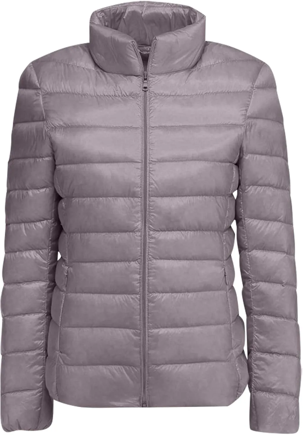 Women’s Packable Puffer Jacket Lightweight Puffer Coat Full Zipper Hooded Warm Winter Puffy Jacket 2024