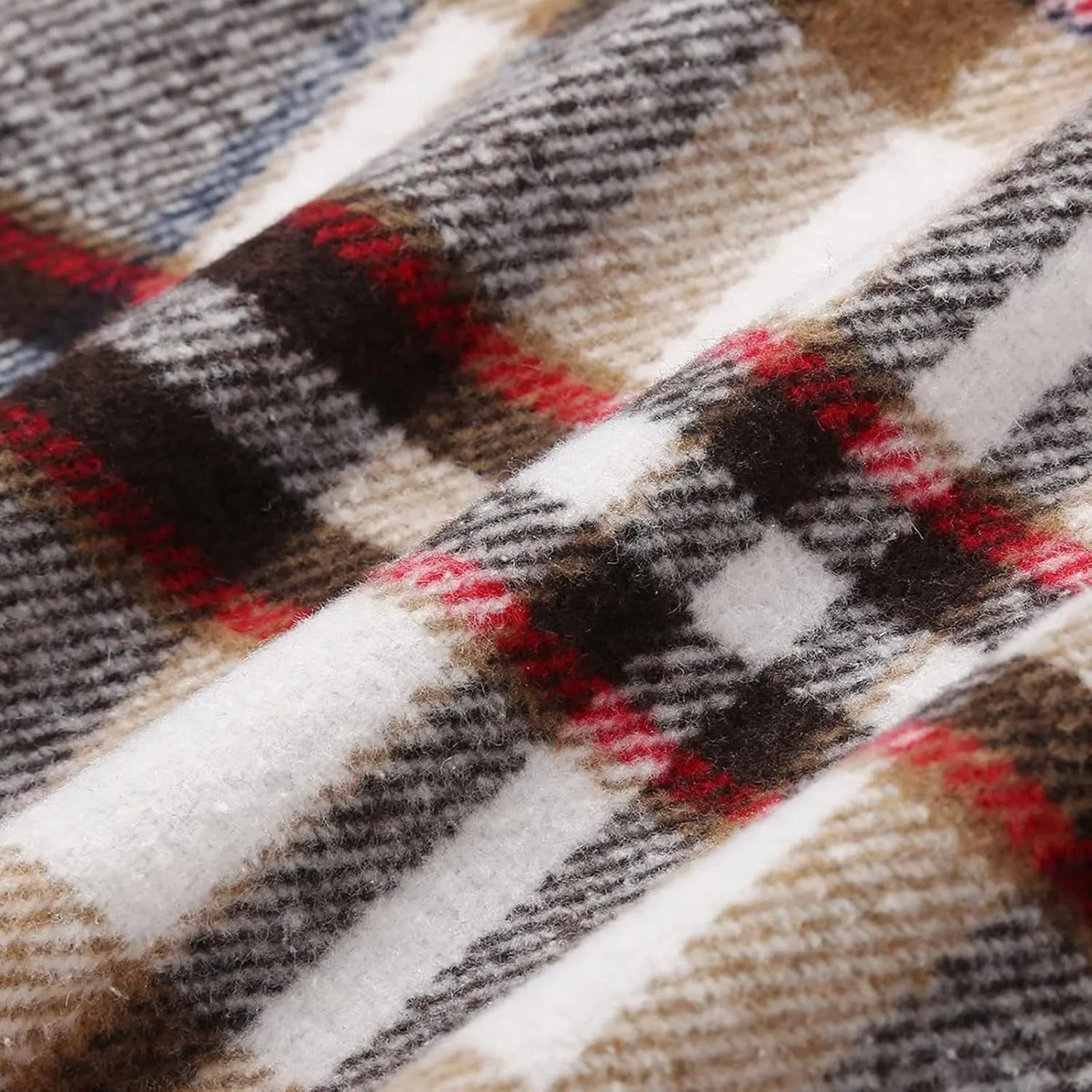 Womens Plaid Skirts Fall Winter Wool Bodycon Pencil Skirts Casual Tweed Trendy A Line Mini Skirts
