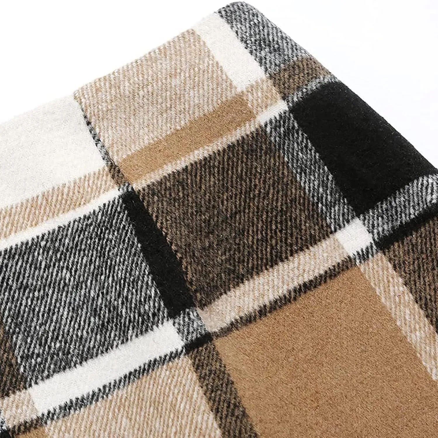 Womens Plaid Skirts Fall Winter Wool Bodycon Pencil Skirts Casual Tweed Trendy A Line Mini Skirts