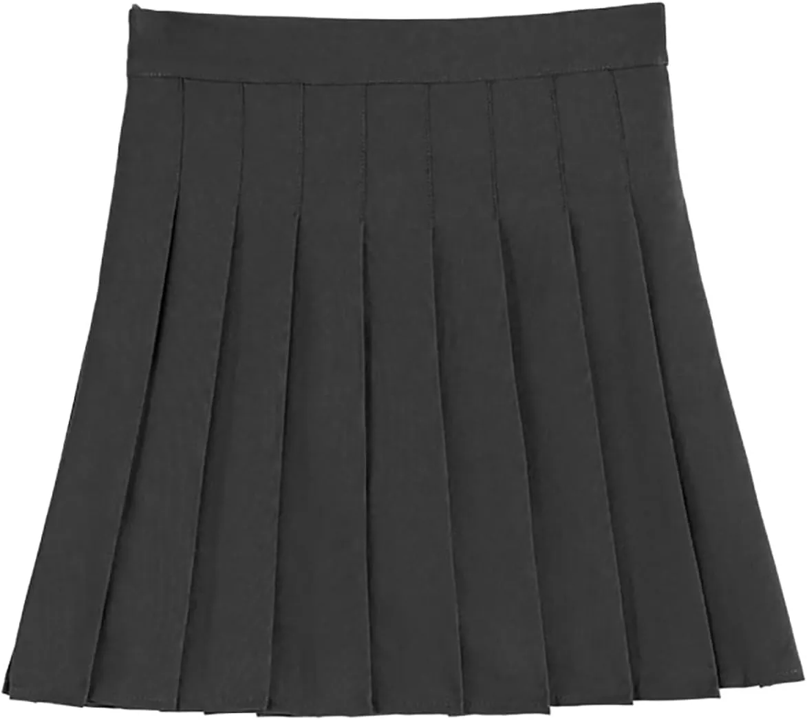 Women's Pleated Skirt A-Line Short Mini Basic School Uniform Cheerleader Skirts Plus Size Tennis Athletic Skorts
