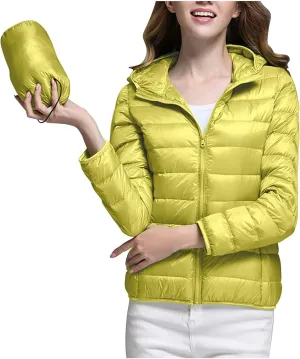 Womens Puffer Jacket with Hood Lightweight Packable Down Jacket Women Winter Puffer Jackets for Women Down Coat