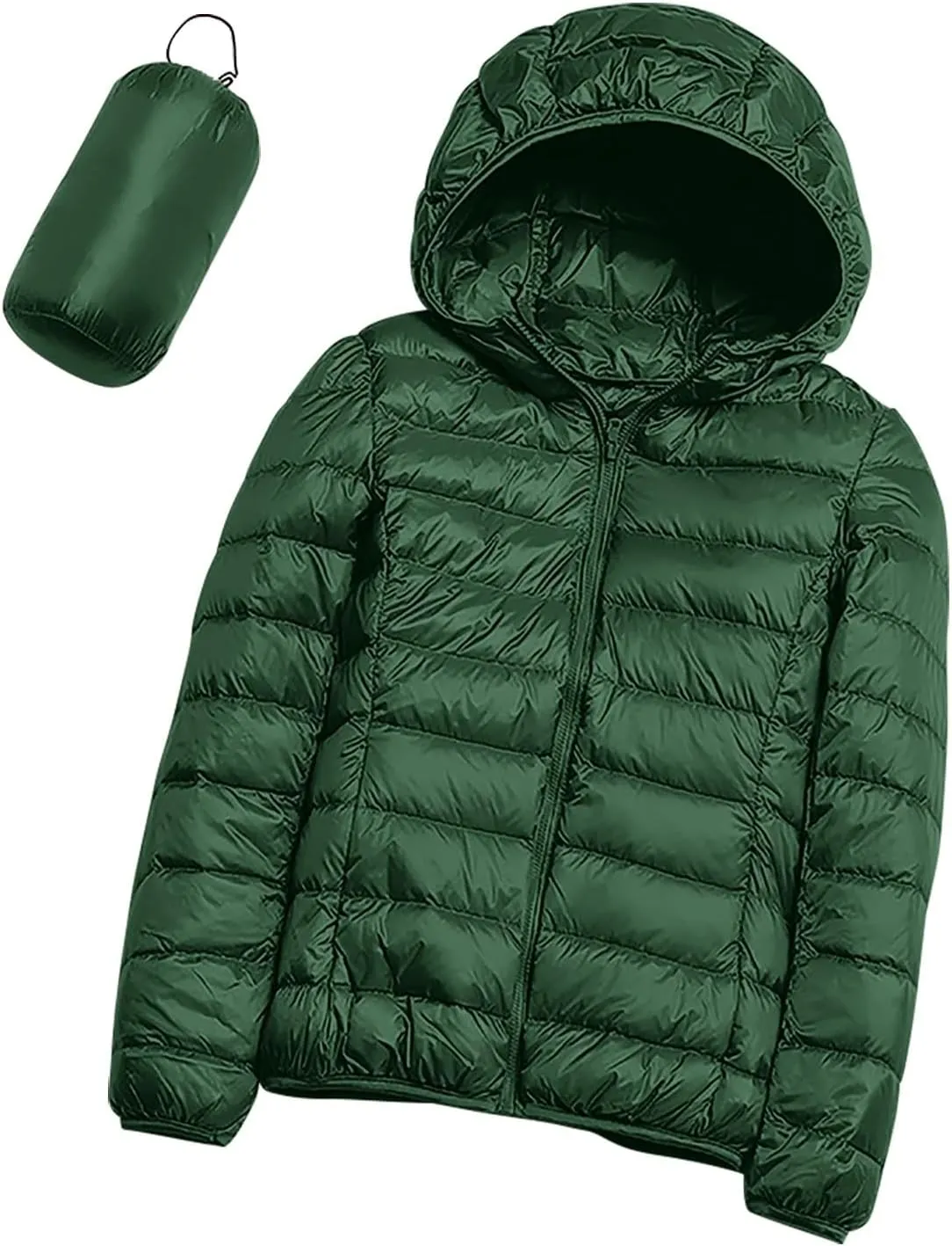 Womens Puffer Jacket with Hood Lightweight Packable Down Jacket Women Winter Puffer Jackets for Women Down Coat