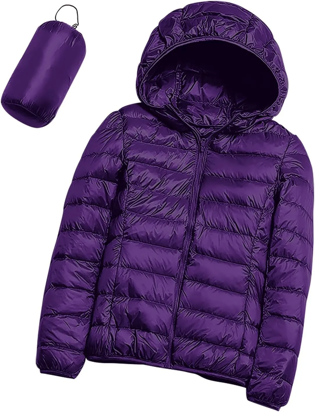 Womens Puffer Jacket with Hood Lightweight Packable Down Jacket Women Winter Puffer Jackets for Women Down Coat