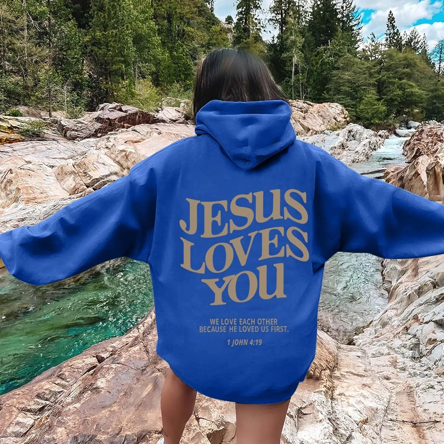 Womens Pullover Fleece Hoodie Trust In The Lord Christian Religious Sayings Pullover Hoodies Sweatshirt