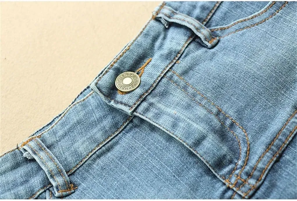 Women's Sexy Ruffle Pleated Denim Mini Skirts Y2K Low Waist A Line Summer Denim Skirts