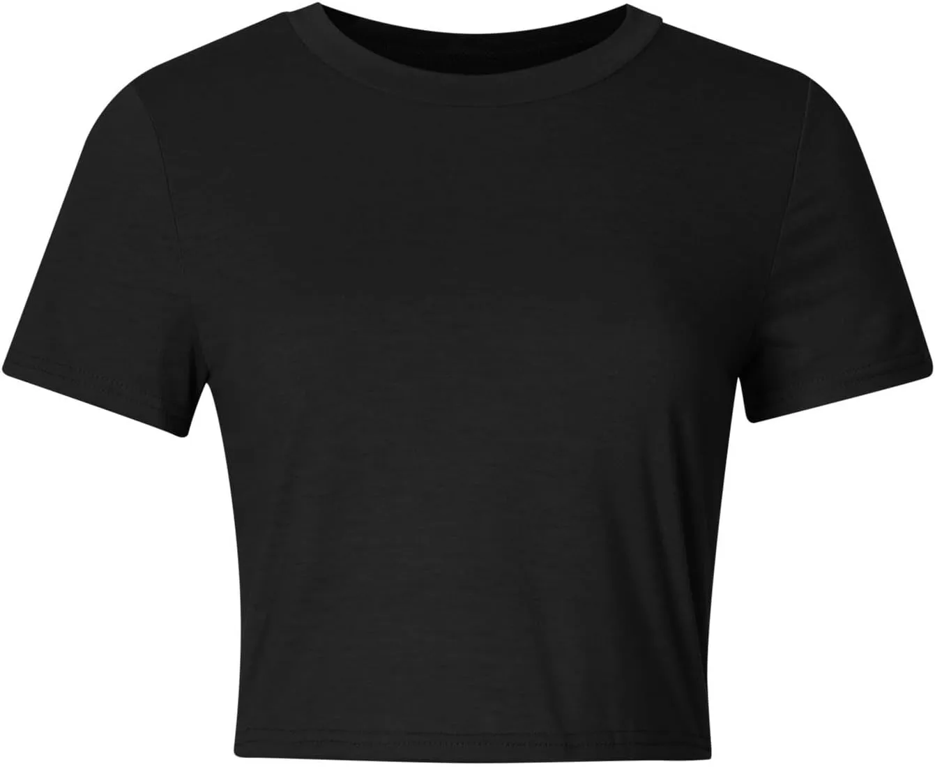 Womens Short Sleeve Crop Tops Basic T Shirts Scoop Neck Slim Fit Going Out Summer Tees Y2k Clothing 2025