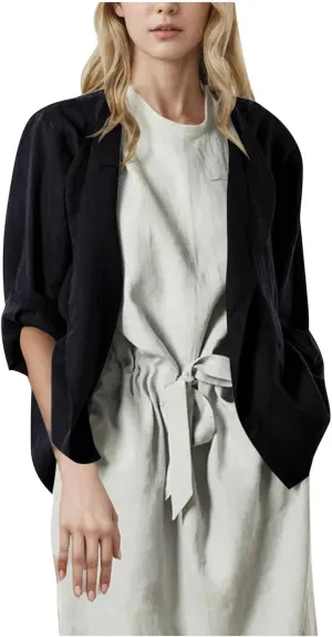 Womens Summer Cotton Linen Cardigans Lightweight Coverup Casual Loose Long Sleeve Open Front Shirt Tops Beach Cover Ups