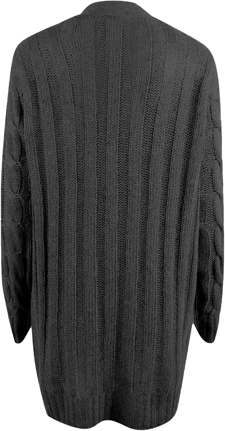 Women's Sweaters Cardigan Open Front Knit Sweater Winter Cardigans Soft Sweaters for Women Trendy Soft Coat