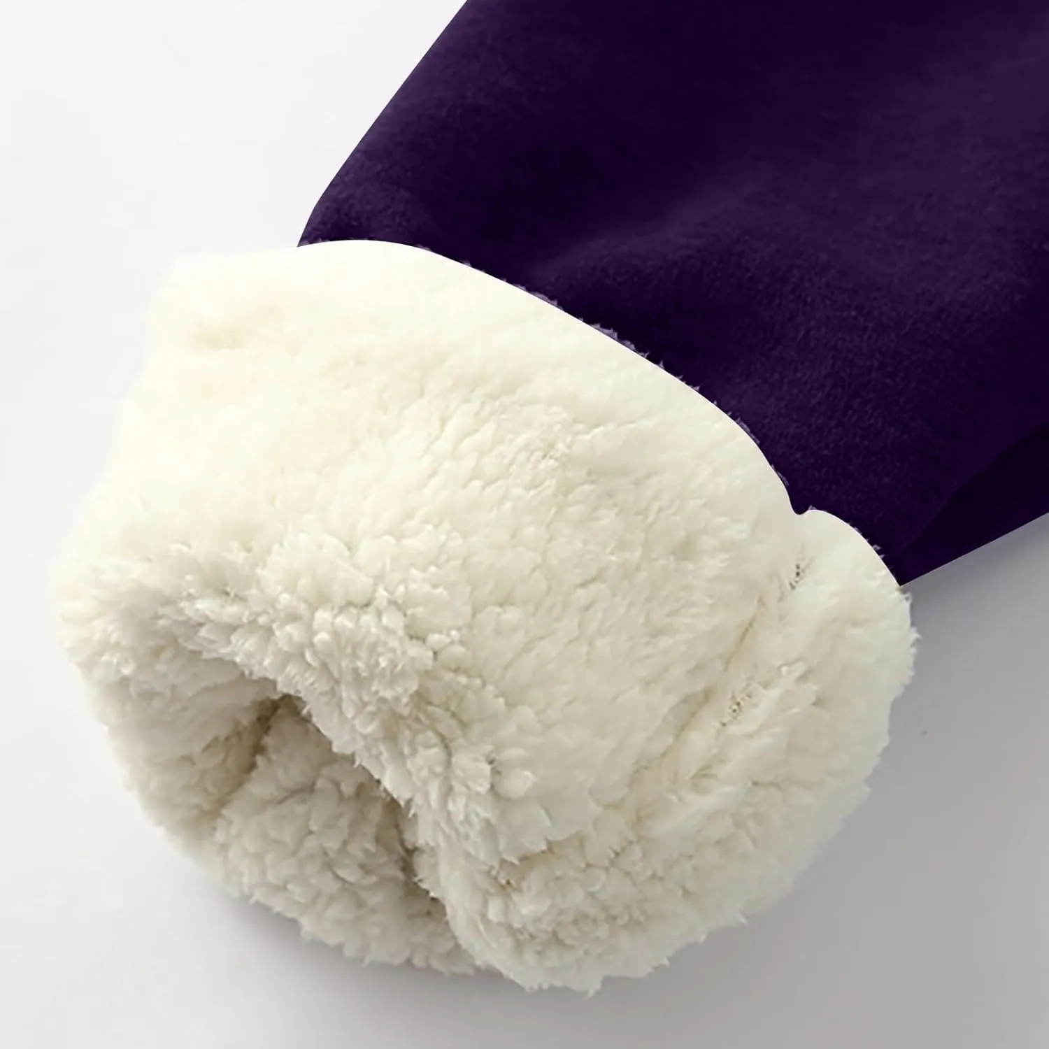 Womens Sweatpants Fleece Sherpa Lined Sweatpants with Pocket Thermal Leggings Winter Warm Sherpa Lined Joggers