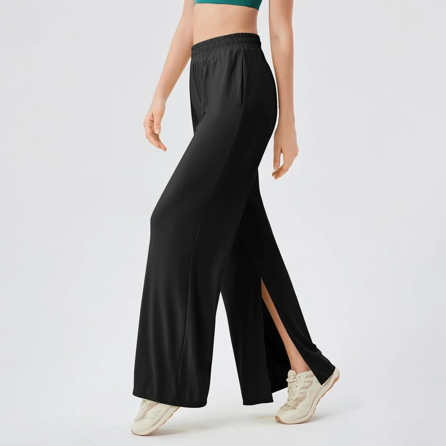 Women's Sweatpants Wide Leg Thermal Winter Warm Workout 2025 Trendy Casual Baggy Lounge Sweat Pants with Pockets