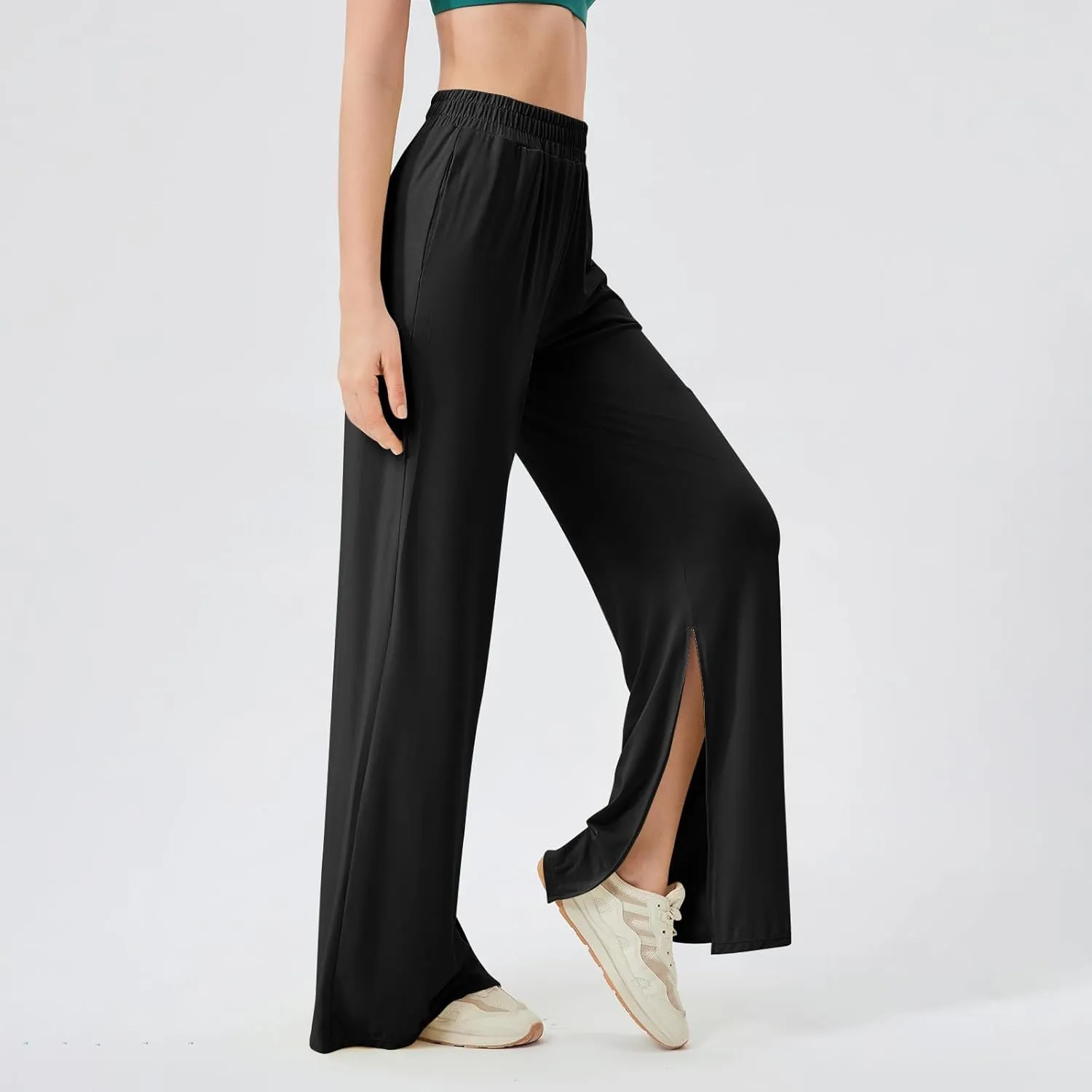 Women's Sweatpants Wide Leg Thermal Winter Warm Workout 2025 Trendy Casual Baggy Lounge Sweat Pants with Pockets