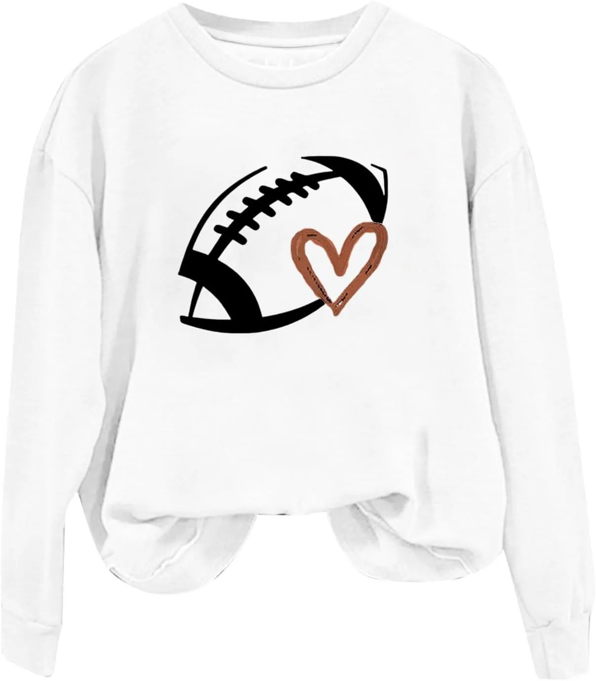 Womens Sweatshirts Fashion Print Cropped Hoodie Crewneck Long Sleeve Sweatshirts Hoodless Loose Fit Pullover Tops