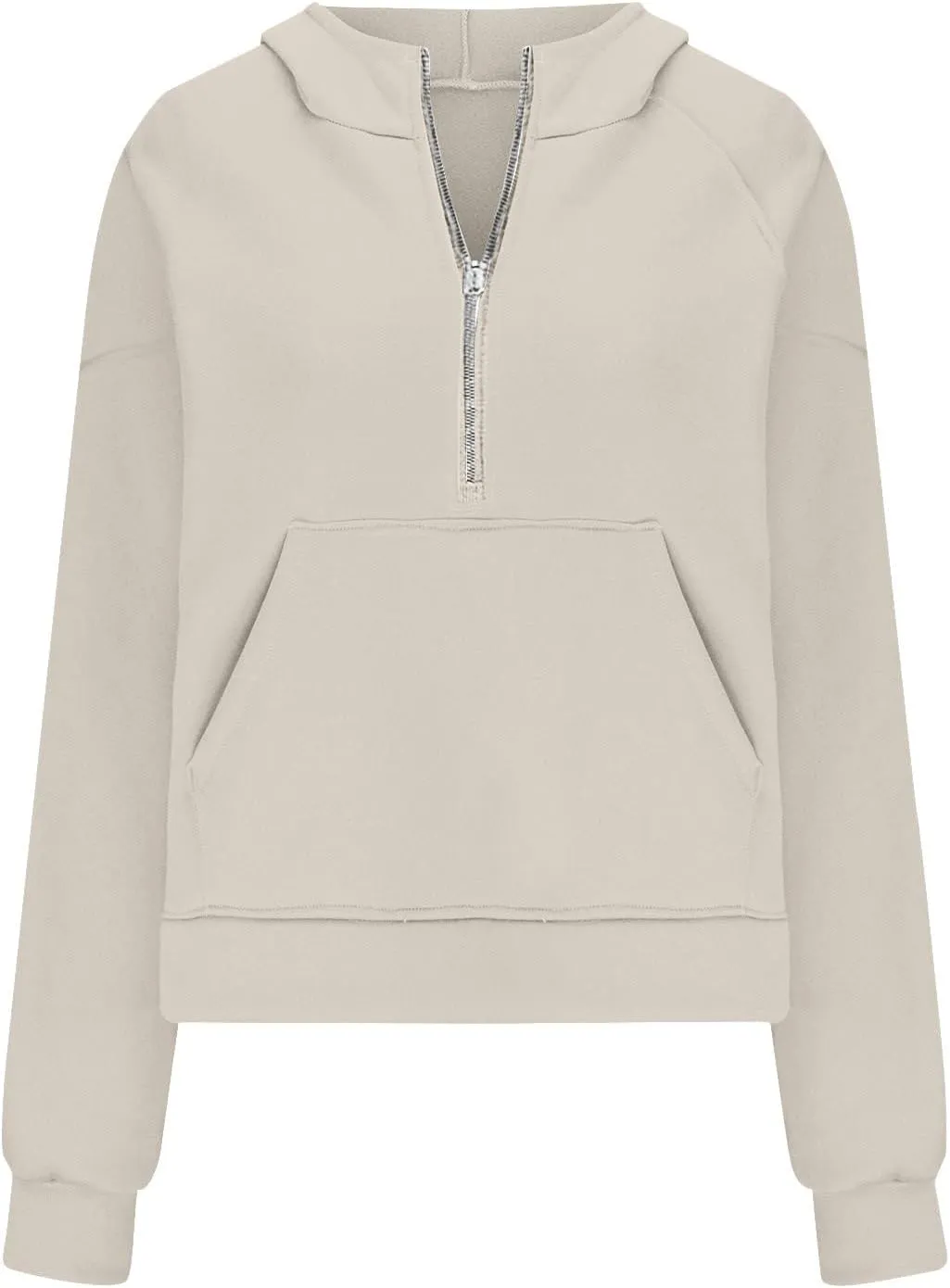 Womens Sweatshirts Half Zip Cropped Pullover Fleece Quarter Zipper Hoodies 2024 Fall Fashion Outfits Clothes